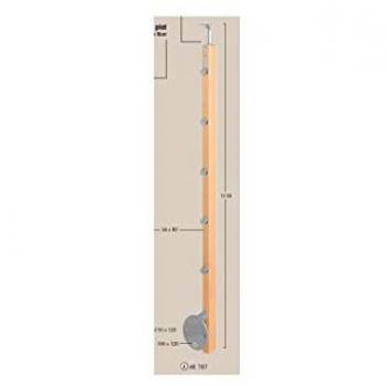 Poteau latéral élargi KORDO Inoline – finition hêtre, aluminium