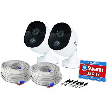 PIR Motion Detecting IR Bullet Cameras – 1080p Full HD, 2-Set