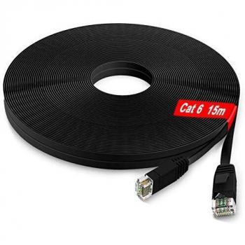 GLCON 15m Cat6 Network Cable – 250 MHz, 1 Gbps – Black