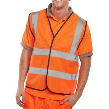 B-Seen BSEEN EN ISO 20471 VEST ORANGE LGE
