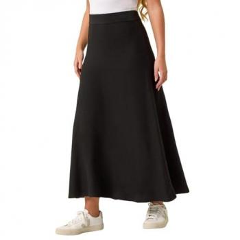 Jupe midi courte en tricot noir petite, marque Roman