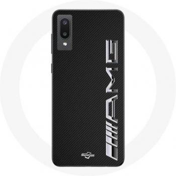 AMG Logo Carbon Texture Case for Samsung Galaxy A02