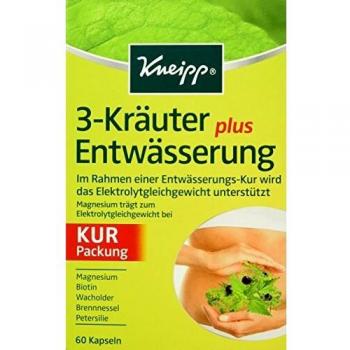 KNEIPP 3-Kräuter Entwässerung Kapseln, 60 Stück