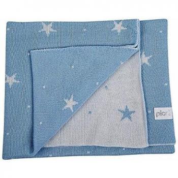 Coperta Culla Picci Milky Double Stelle Celeste