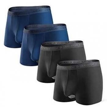 David Archy 4er Pack Boxershorts Herren Schwarz und Blau