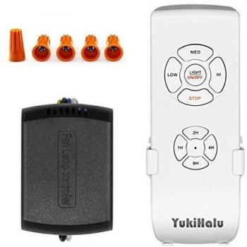 YUKIHALU Wireless Ceiling Fan Remote – Tiny 3-Speed, Light Control Kit