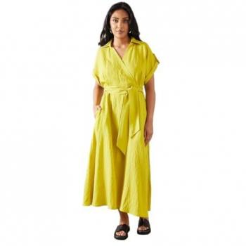 Petite Midi Shirt Dress with Front Tie