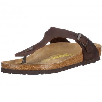 Birkenstock Unisex-Erwachsene Gizeh Leder Zehentrenner, Braun