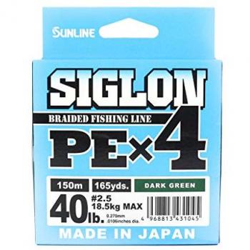 Sunline PE Line X4 Siglon 150M 2,5 40LB Dunkelgrün
