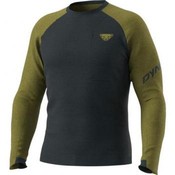 T‑shirt Dynafit 24/7 Polartec Manches Larges Noir Vert Kaki XL