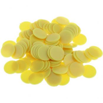 Paquete de 100 Fichas de Bingo en Color Amarillo