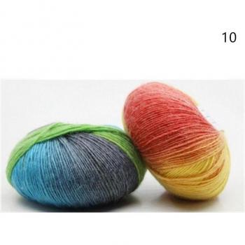 Worsted Section-Dyed Rainbow Yarn