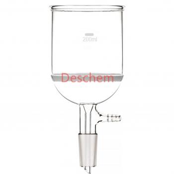 Embudo de vacío Buchner 200ml 24/40 con disco filtrante grueso de vidrio