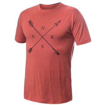 SENSOR Merino Active pánské tričko krátký rukáv barva terracotta