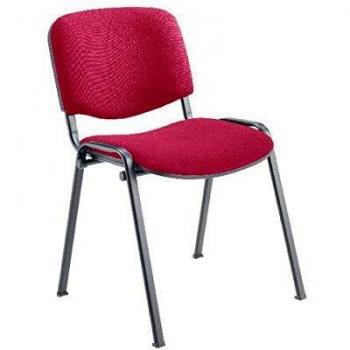 Jemini Ultra Claret/Black Multipurpose Stacking Chair with Metal Frame