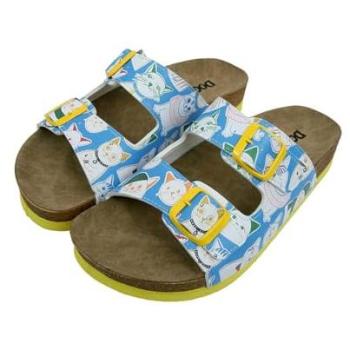 Pantolette DOGO Stella Aeroplanes – Damen Schlappen – Gr. 37 – Normalschaft – Weiß – Lederimitat – Handgefertigt