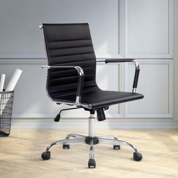 Artiss PU Leather Mid Back Office Chair