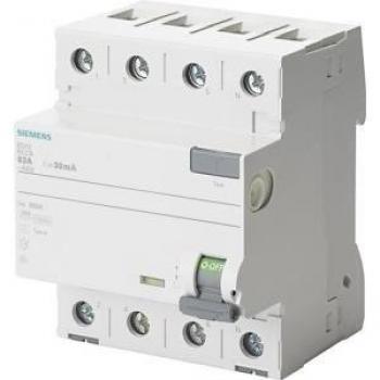 Interruttore Siemens 25A Tipo A 30mA 3+N