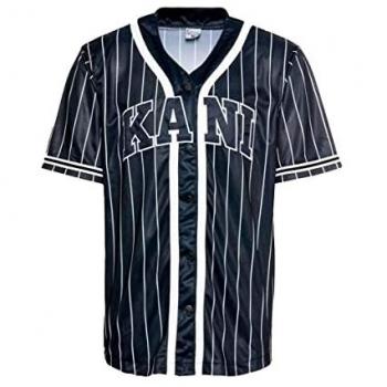 Karl Kani T-Shirt Serif Pinstripe Baseball 6033360 Schwarz Relaxed Fit S Herren