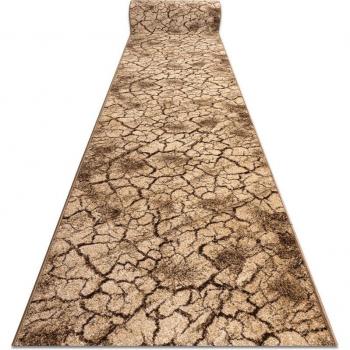Tapis de Couloir Noir Fissuré Karmel Terra 70 cm, 70×100 cm