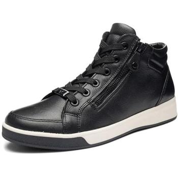 ARA Schnürboots ROM, Damen, Glattleder, Keilabsatz, schwarz