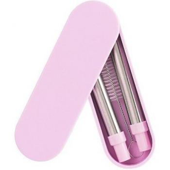 Collapsible Stainless Steel Straw with Storage Box and Cleaner