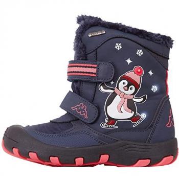 Winterboots KAPPA, Gr. 28, blau-pink, mit Klettverschluss und Webpelzfutter