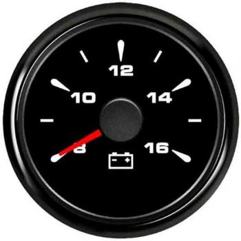 52mm Waterproof Voltage Gauge for Marine and Automotive with 316L Bezel and 7 Colors Backlight (9~32V)