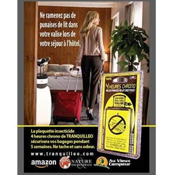 HEURES CHRONO ANTI PUNAISES DE LIT POUR VALISE ET SAC A DOS