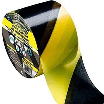 Bande de protection jaune‑noire 30 m × 50 mm