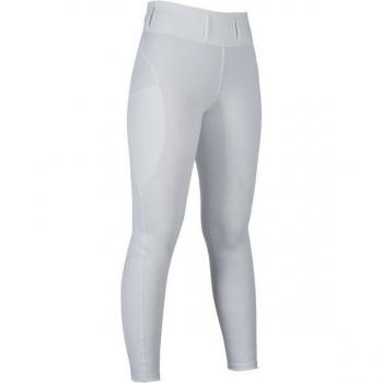 Full‑Seat Silicone Jil Riding Tights – White, EU 44 (High Waist)