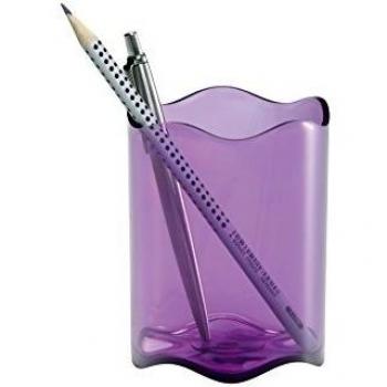 Durable Trend Pen Cup Transparent Purple