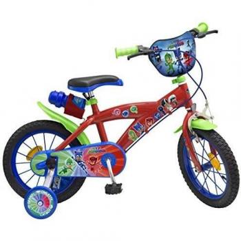 Bicicleta Toimsa 14'' PJ Masks con sedile regolabile per bambini da 4 a 6 anni