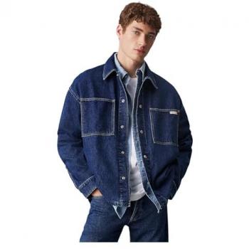 CK Jeans Shirt Jacket in Denim Blu S