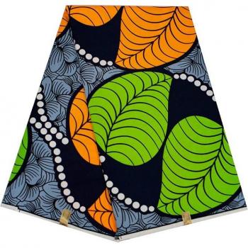 Tela Ankara de cera poliéster para ropa casual 3/6 yardas