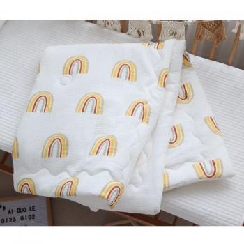 Couette de lit pour enfants, motif arc-en-ciel, 100x120 cm