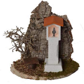 Weihnachtskrippe Wegmadonna aus Deutschland – Alfred Kolbe Edition (B 16 × H 20 × T 11 cm)