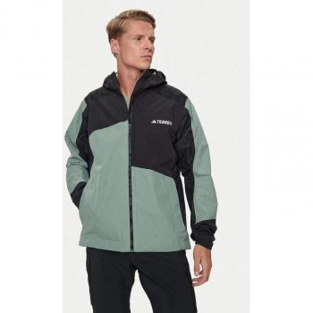 Adidas Herren TERREX Xperior Hybrid Regenjacke silbergrün/schwarz
