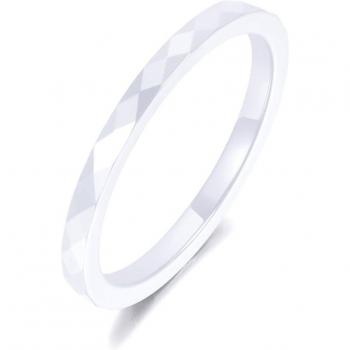 Lokaer 2mm Black & White Ceramic Engagement Ring