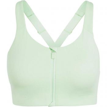 Top adidas TLRD Impact Suporte Elevado Zíper Verde Claro