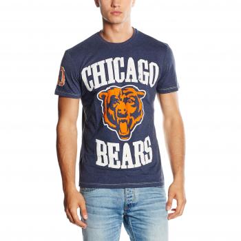 Größe L Herren T-Shirt mit Kunststoffkopf – blau