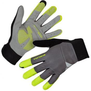 Luvas Longas para Ciclistas Endura Windchill Amarelo Fluorescente Preto