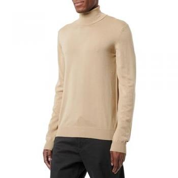 Hugo Rollkragenpullover San Thomas M Beige Slim Fit Herren, Größe S