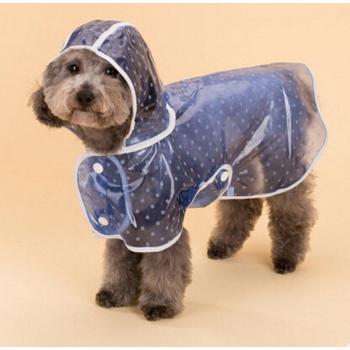 Waterproof pink blue pet raincoats