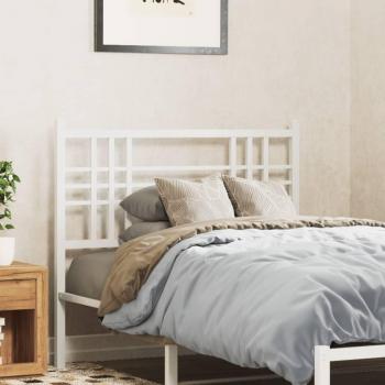 Testiera Letto 90 cm Metallo Bianco