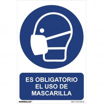 Señal de Protección “MASCARILLA OBLIGATORIA” 30x40cm PVC 0.7mm