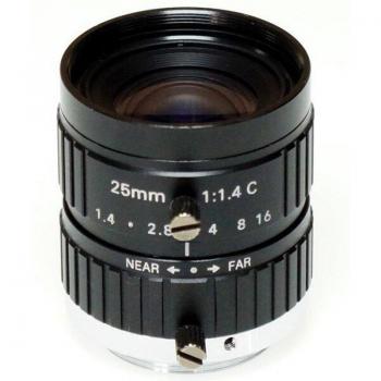 10 MP C-Mount Lens 25mm F1.4 for Machine Vision Applications