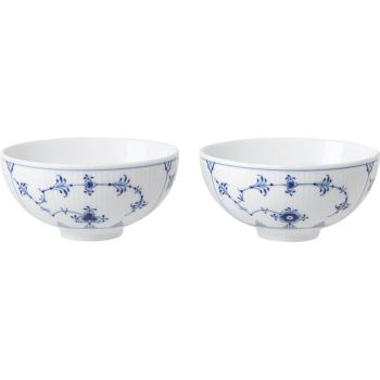 Royal Copenhagen Wedding Gift Rice Bowls – 300 mL Blue Fluted