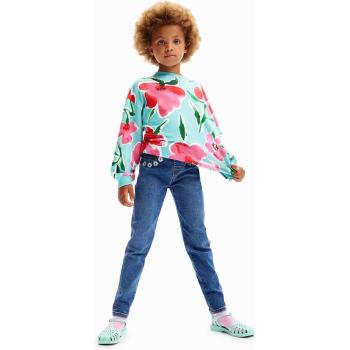 Legging Denim Marguerites Bleu 5/6 Fille