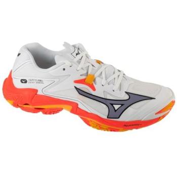 Mizuno Wave Lightning Z8 White/Fiery Coral 2 Handball Shoes
